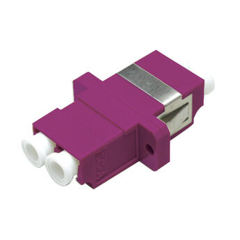 ADA-LCDPXEV Fiberworks AS  Adapter MM LC-DPX OM4 Magenta With flange, metal clip, Zr. sleeve